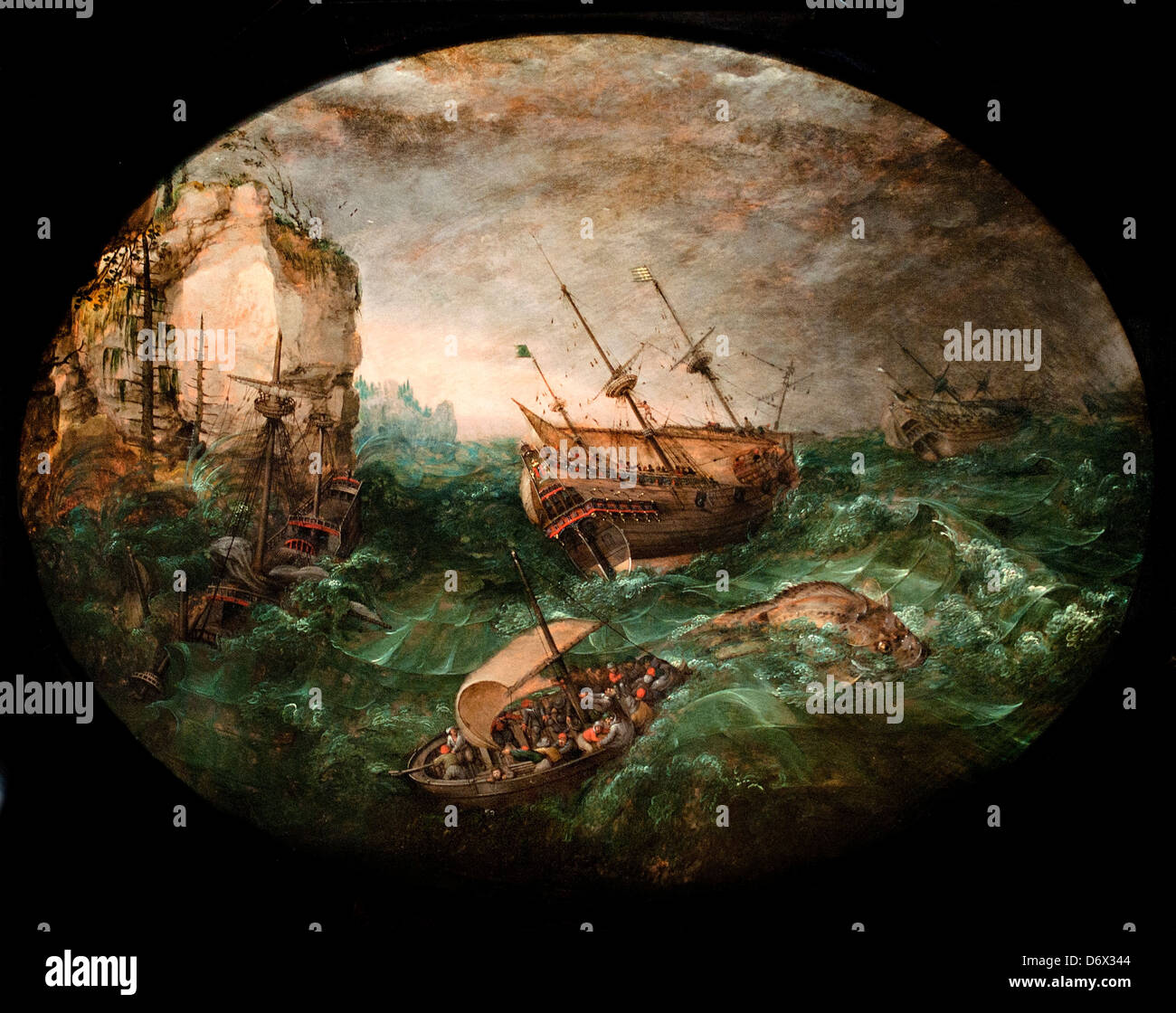 Naufrage au large d'une côte rocheuse 1614 Adam Willaerts Néerlandais Pays-Bas 1577-1664 Banque D'Images