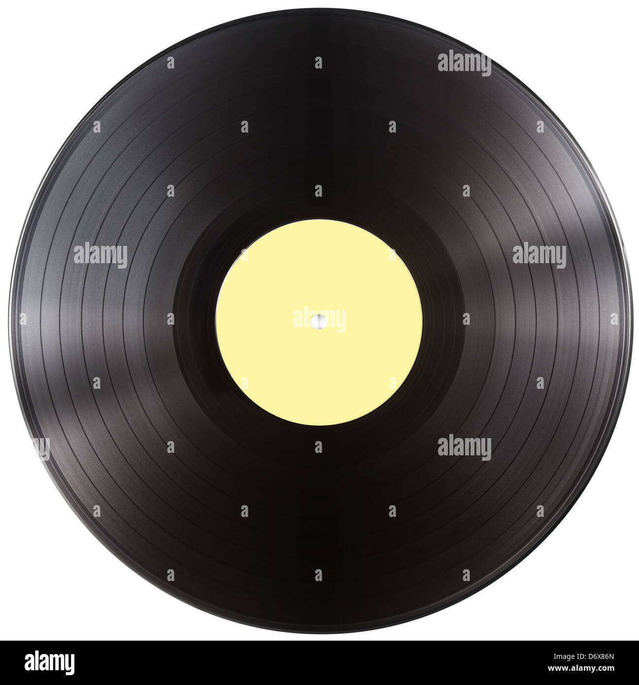 Disque vinyl record with clipping path isolés inclus Banque D'Images