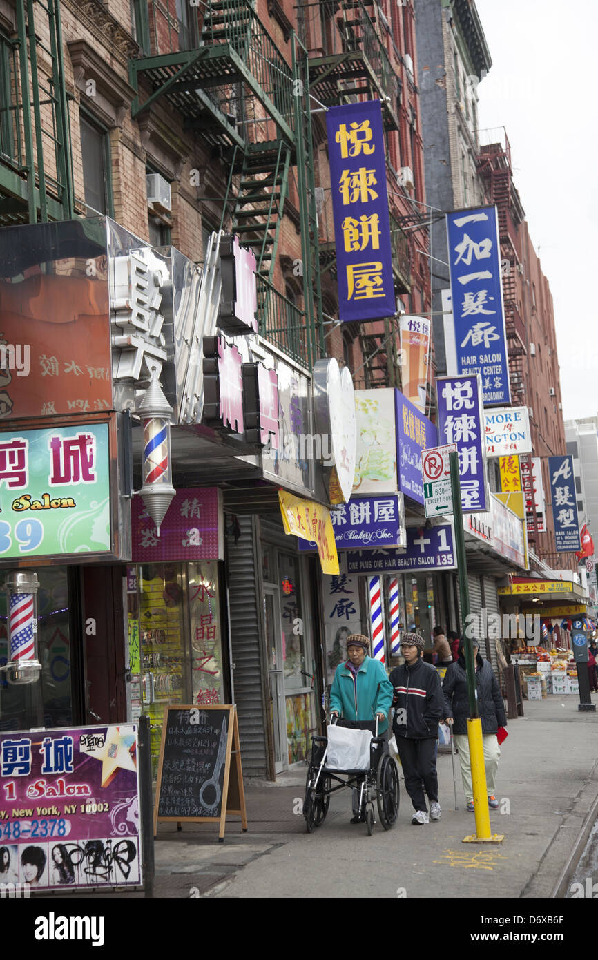 East Broadway, Chinatown, Manhattan, New York. Banque D'Images