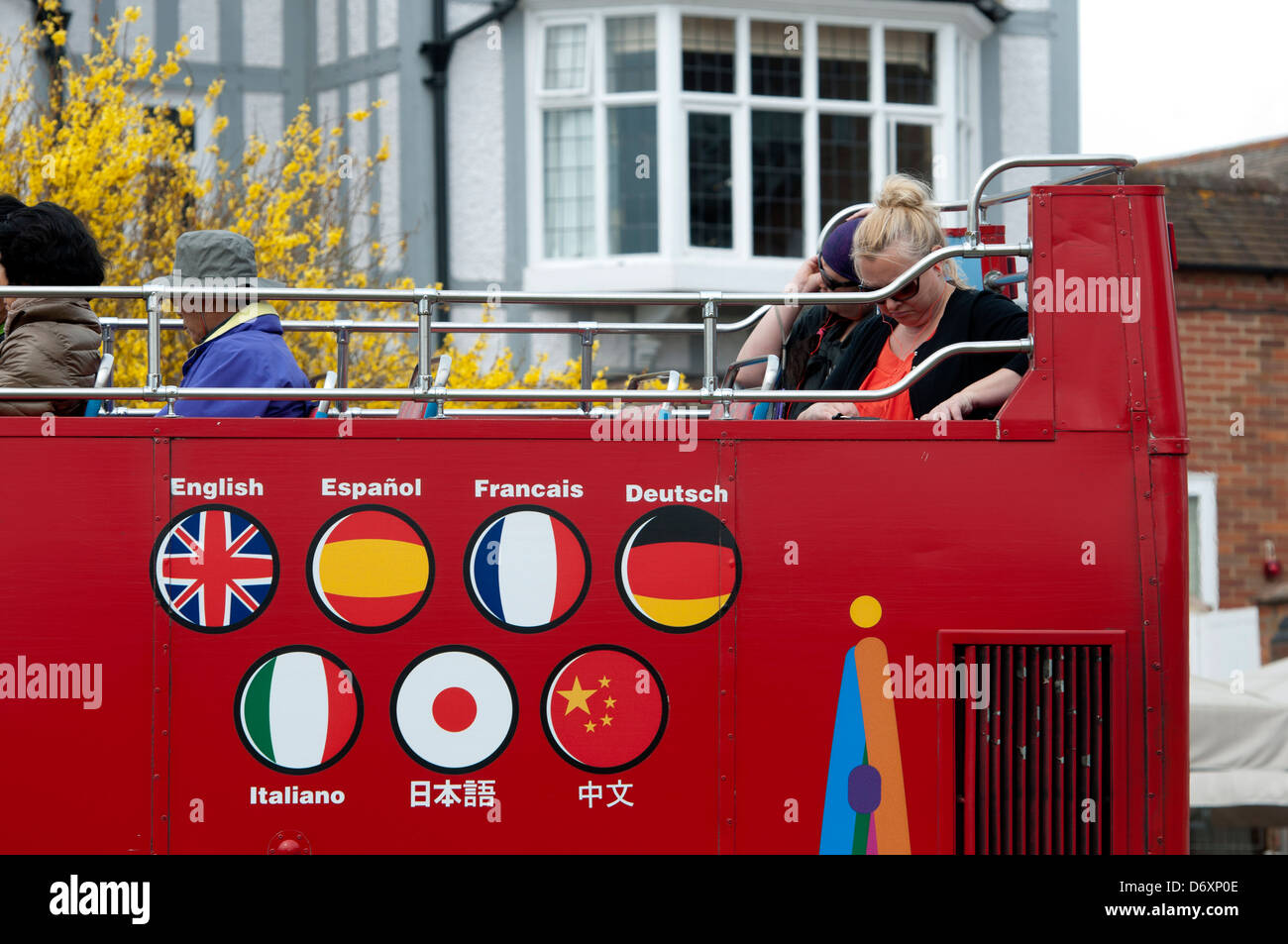 Bus à Toit Ouvert, Stratford-upon-Avon, Royaume-Uni Banque D'Images