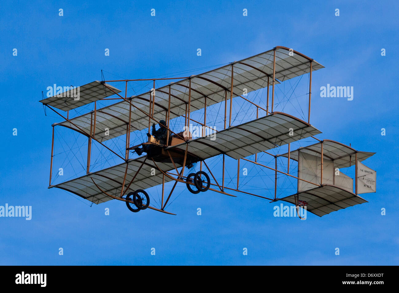 Bristol Boxkite G-ASPP volant à Old Warden Shuttleworth Airshow Banque D'Images