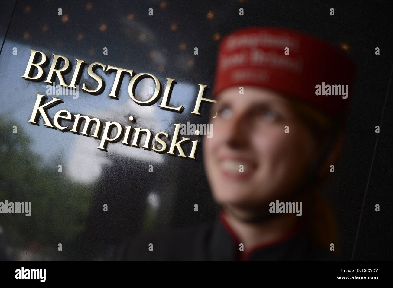 Berlin, Allemagne, la page avant de l'hôtel Kempinski Bristol Berlin Banque D'Images