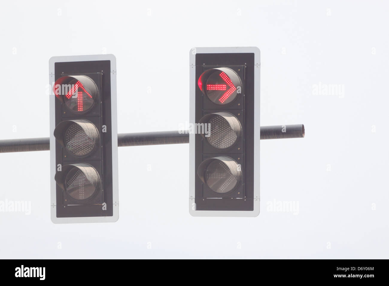 Le feu de circulation est Stop. Banque D'Images