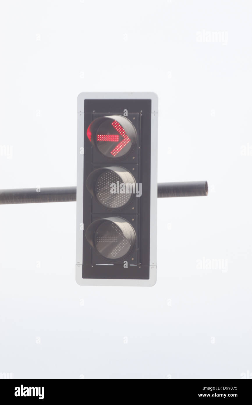 Le feu de circulation est Stop. Banque D'Images