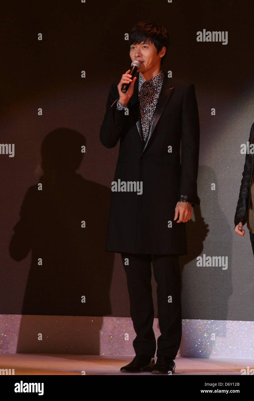 Hyun Bin ont assisté à une cérémonie du 10e anniversaire de la marque à Shanghai, Chine, le mardi 23 avril 2013. Banque D'Images