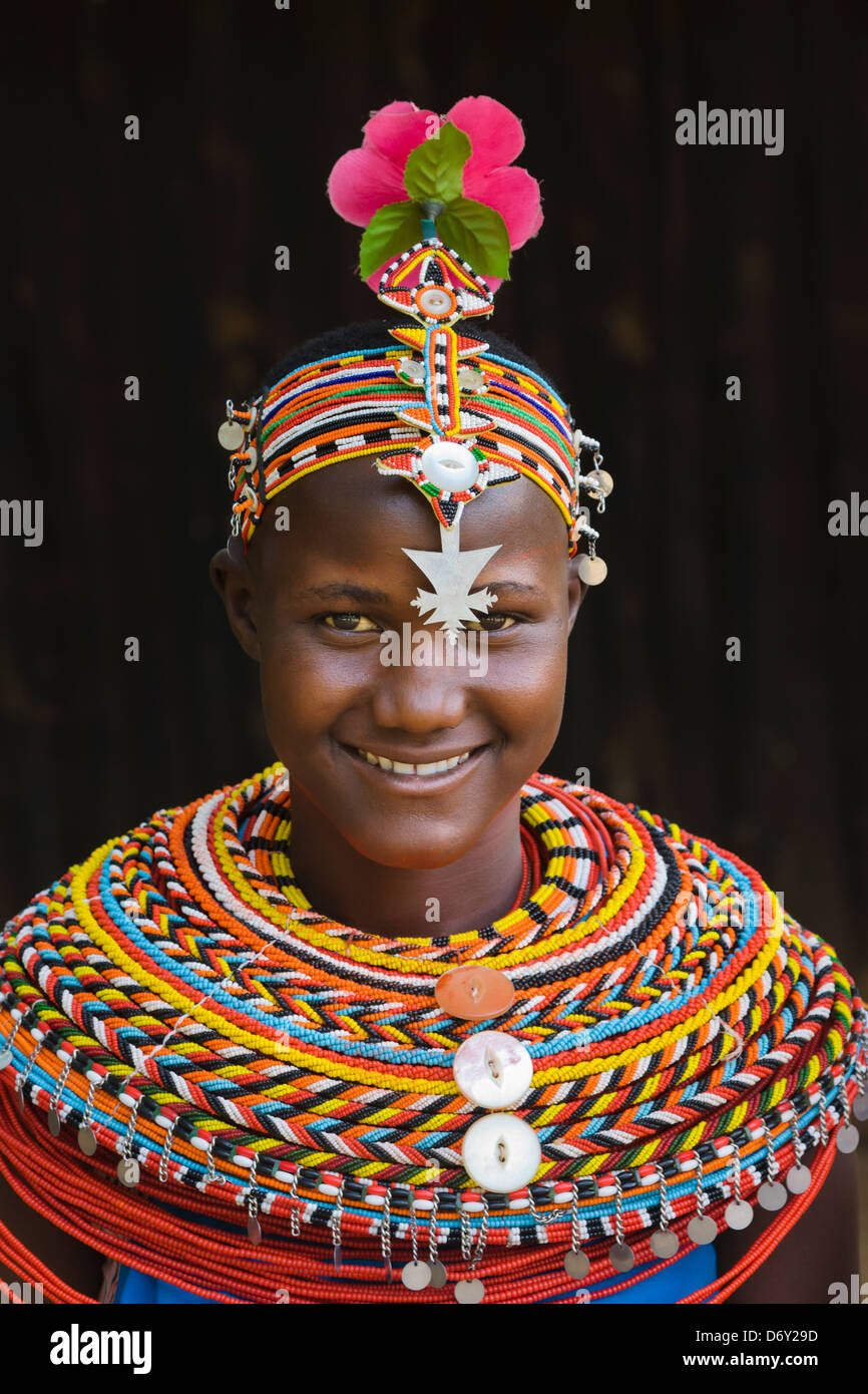 Les tribus Samburu, Samburu, Kenya Banque D'Images