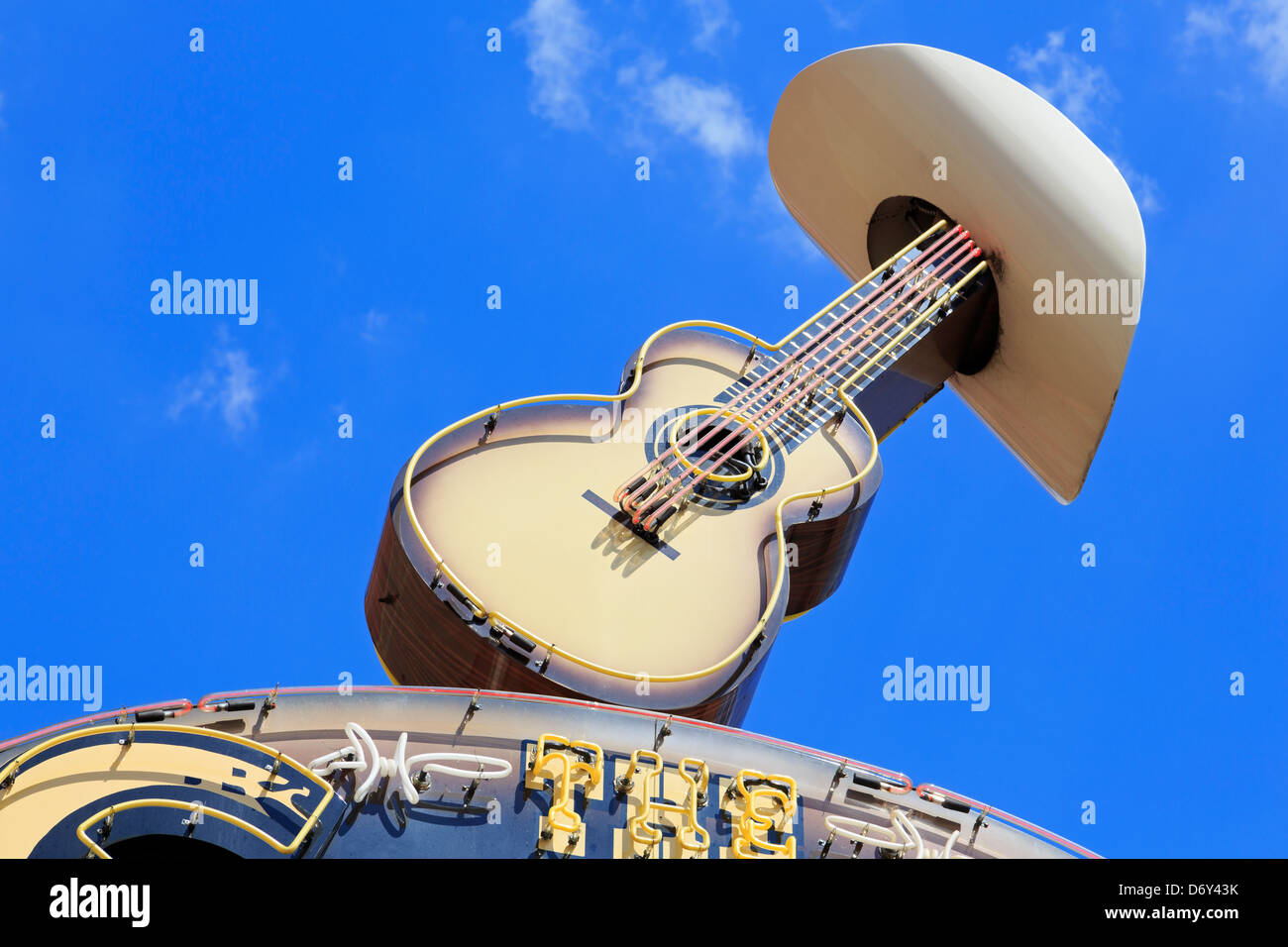 Inscrivez-vous sur Broadway Street, Nashville, Tennessee, USA Banque D'Images