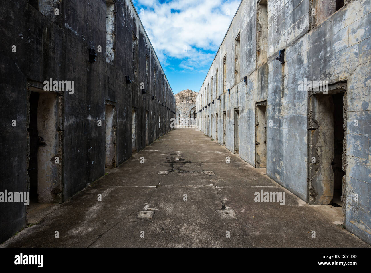 Ancienne prison ruines cellules côte centrale de la Nouvelle-Galles du Sud Australie Banque D'Images