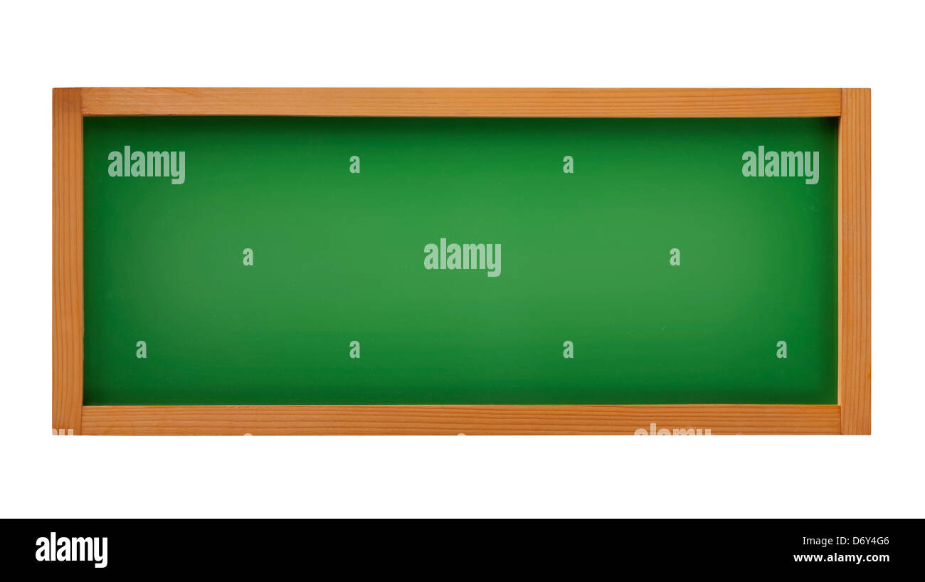 Tableau noir blanc vert sur blanc Banque D'Images