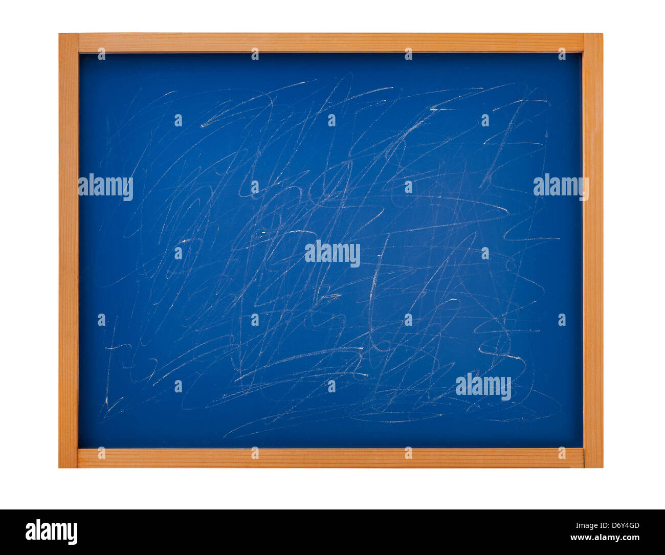 Tableau noir en blanc sur blanc bleu utilisé Banque D'Images