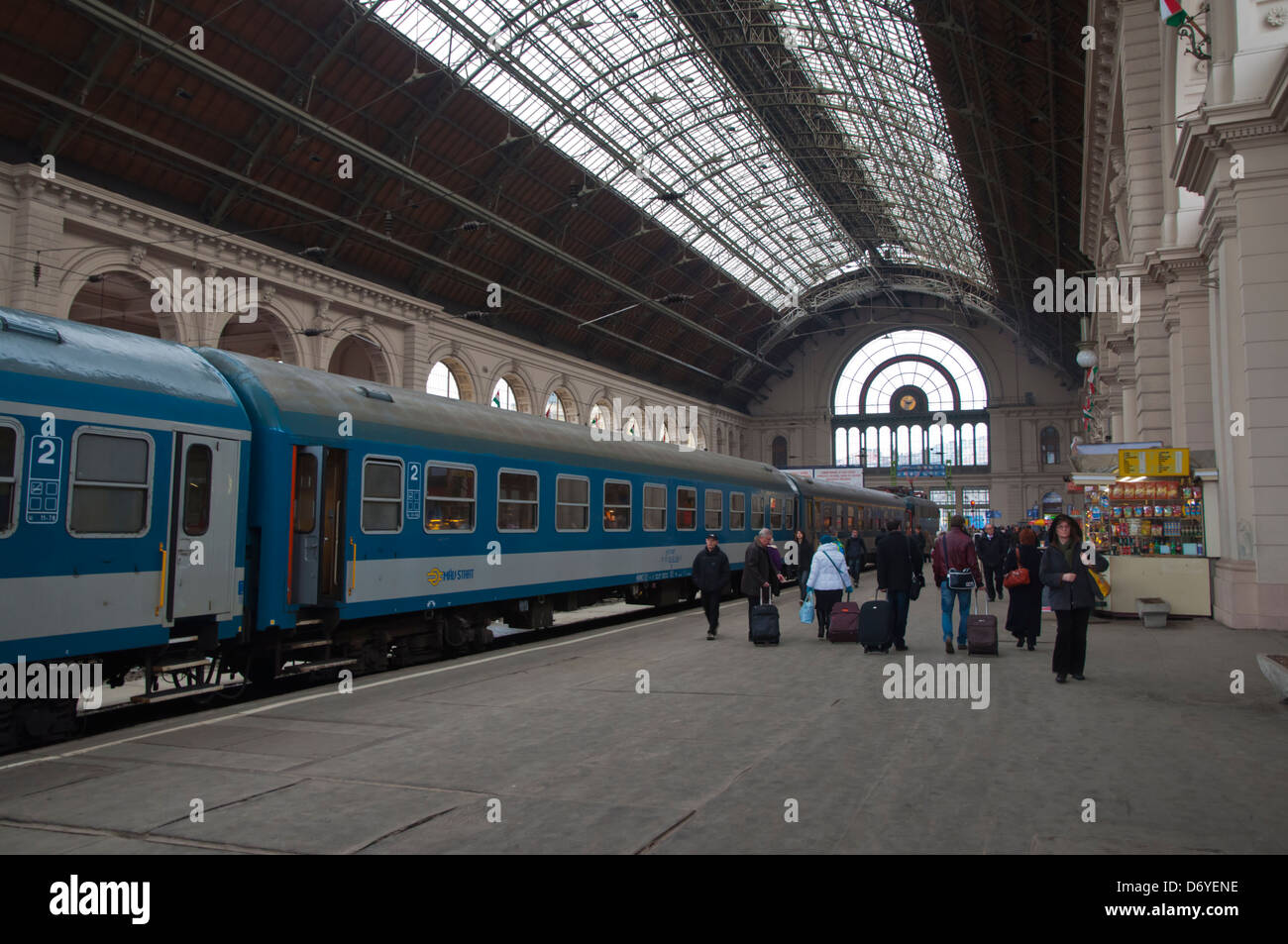 La gare Keleti Budapest Hongrie Europe Banque D'Images