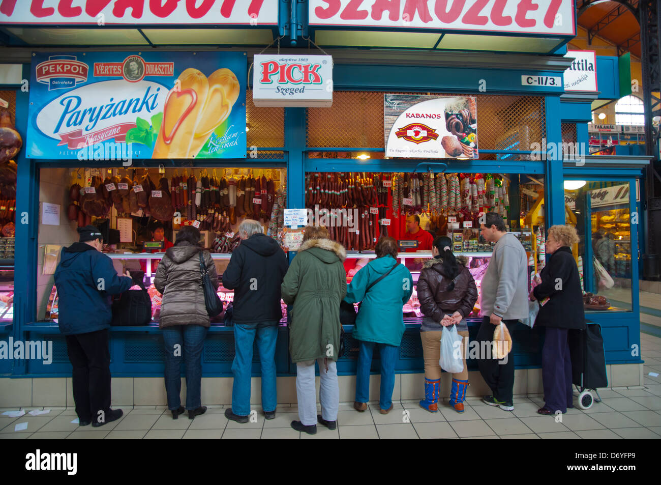 Nagycsarnok le grand marché central Hall Budapest Hongrie Europe Banque D'Images