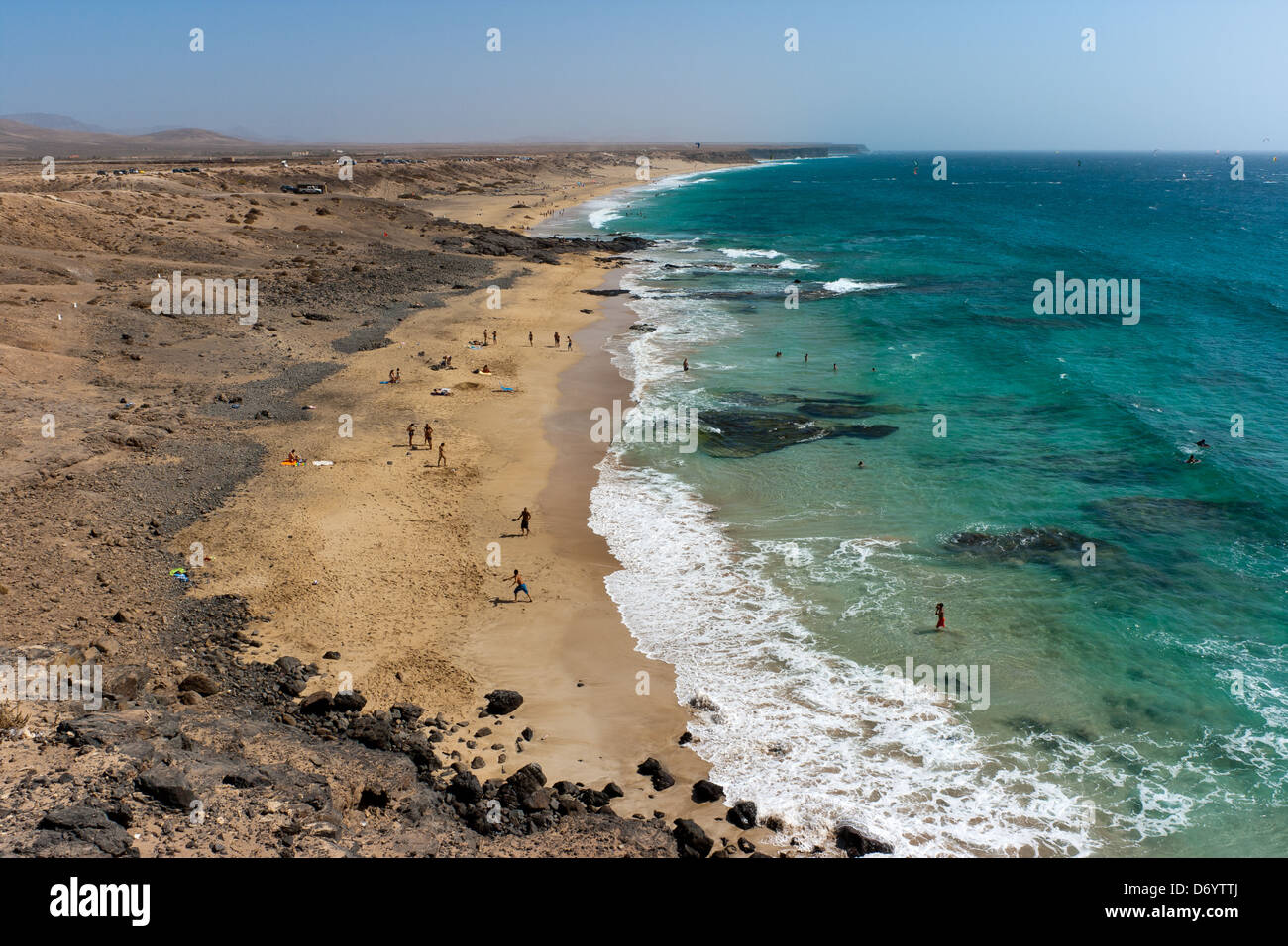 Une plage sur l'île de Fuerteventura Banque D'Images