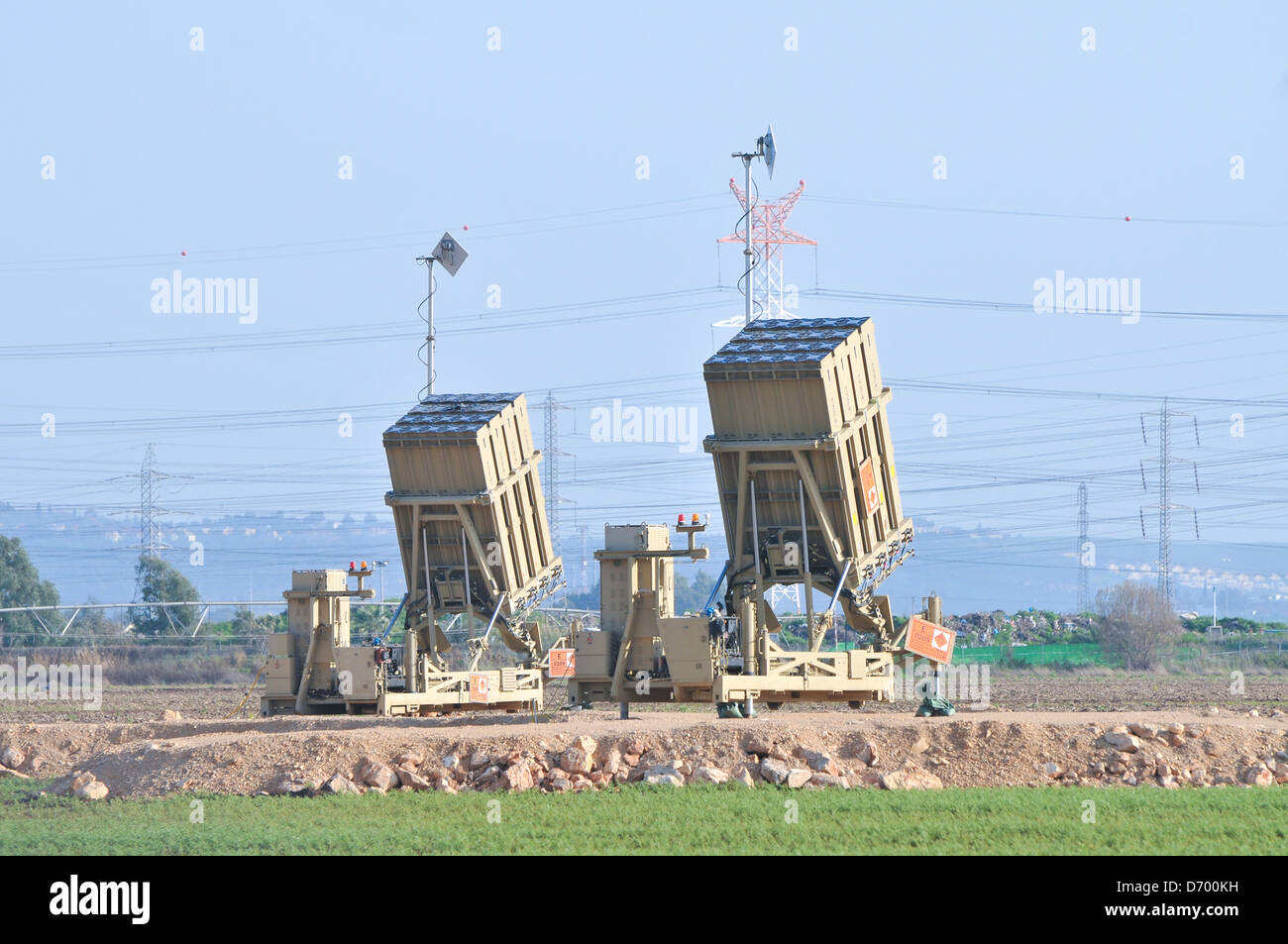 Iron Dome (Hébreu : Kipat Barzel) est un système de défense aérienne mobile développé par Rafael Advanced Defense Systems Banque D'Images
