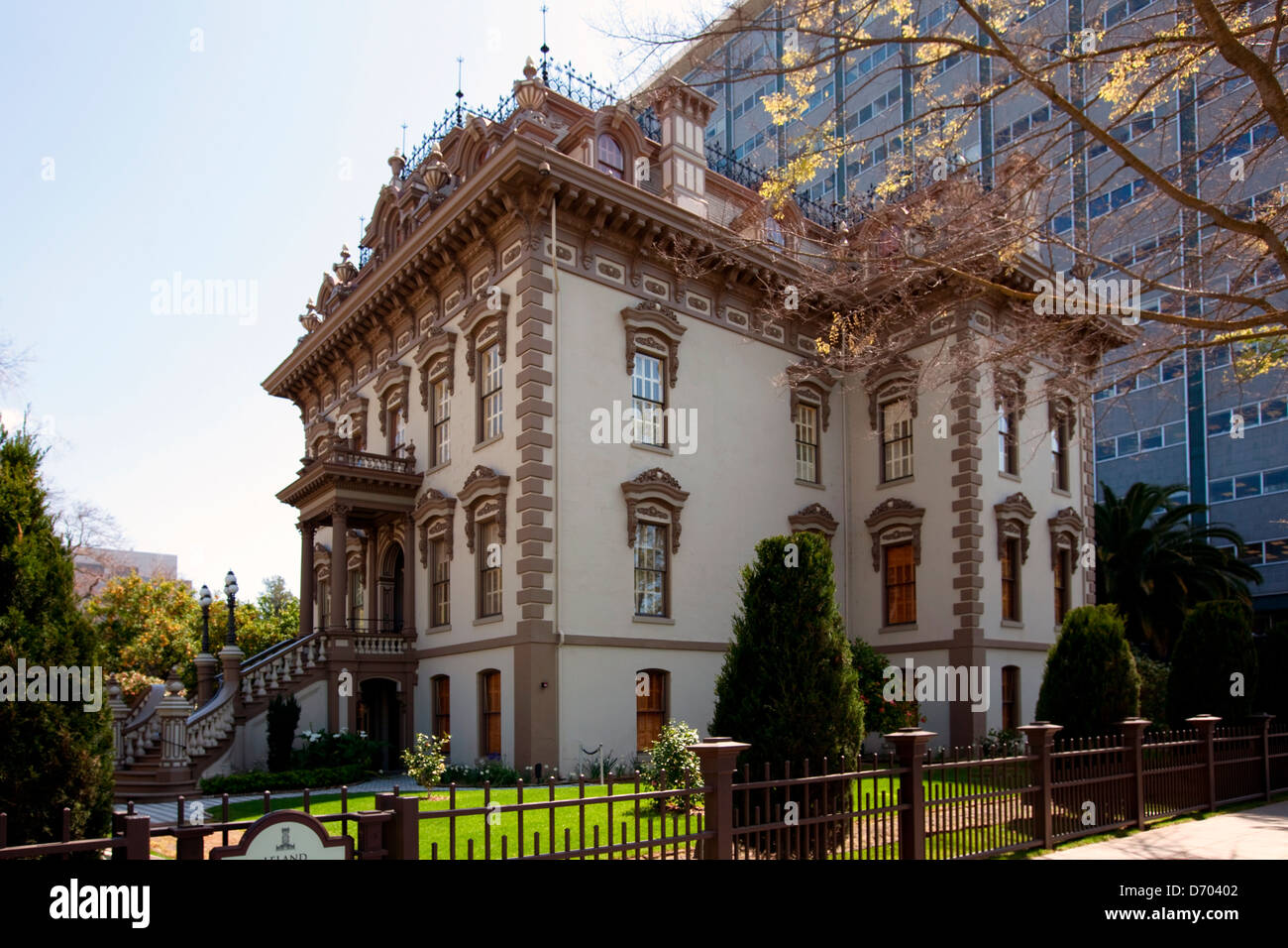 Leland Stanford Mansion State Historic Park, Sacramento, Californie Banque D'Images