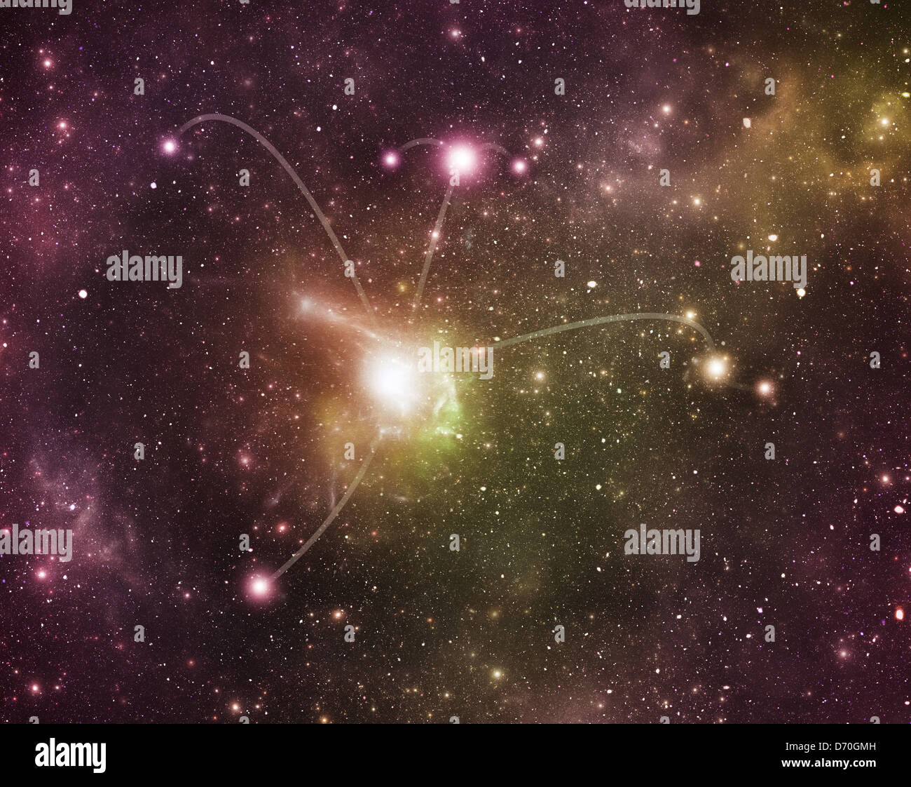 Représentation de la constellation (AQL), l'une des constellations modernes, une partie de la série 'Constellations' Banque D'Images