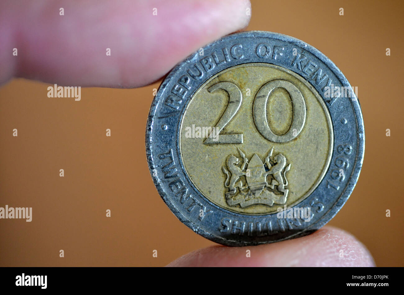 Un Kenyan Shilling vingt (20) coin Banque D'Images