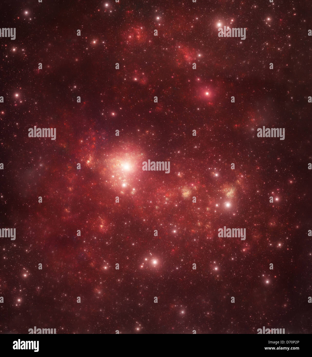 Fond galaxy rouge Banque D'Images
