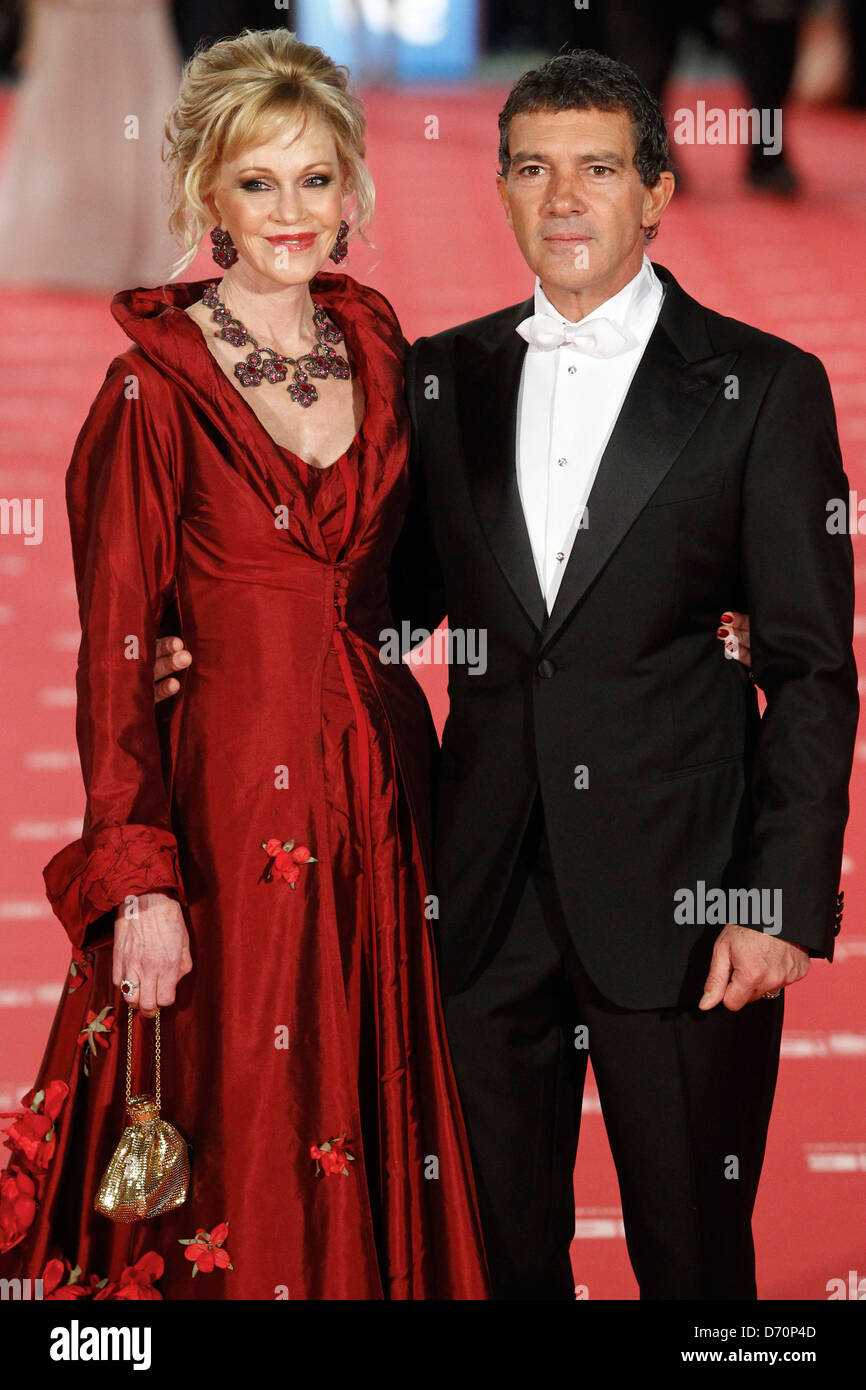 Melanie Griffith et Antonio Banderas Cinéma Goya Awards 2012 Cérémonie au Palacio Municipal de Congresos de Madrid - Arrivées, Banque D'Images