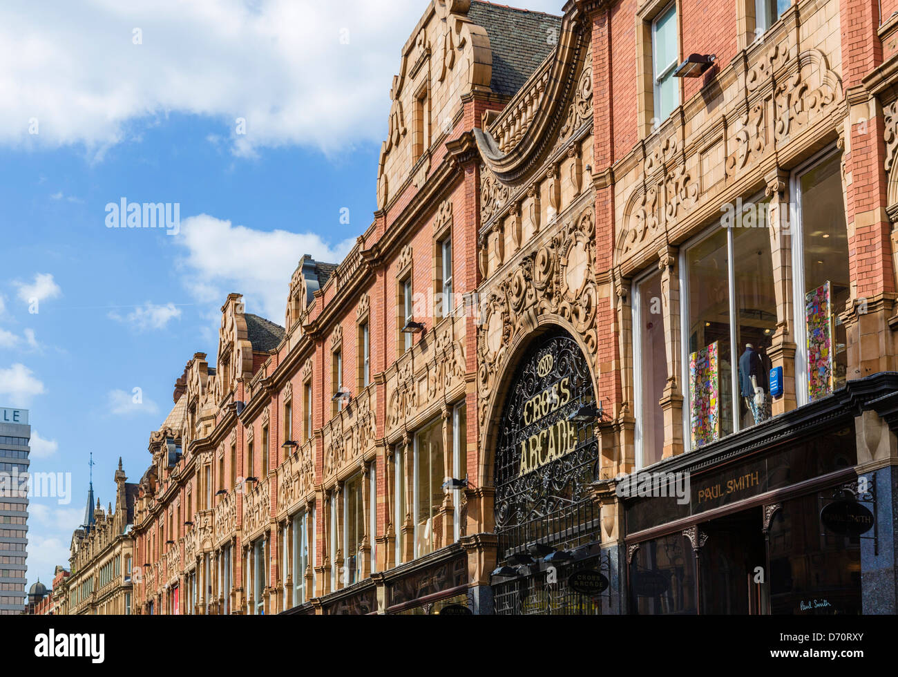 Les bâtiments historiques sur la rue King Edward dans le quartier Victoria, Leeds, West Yorkshire, Royaume-Uni Banque D'Images