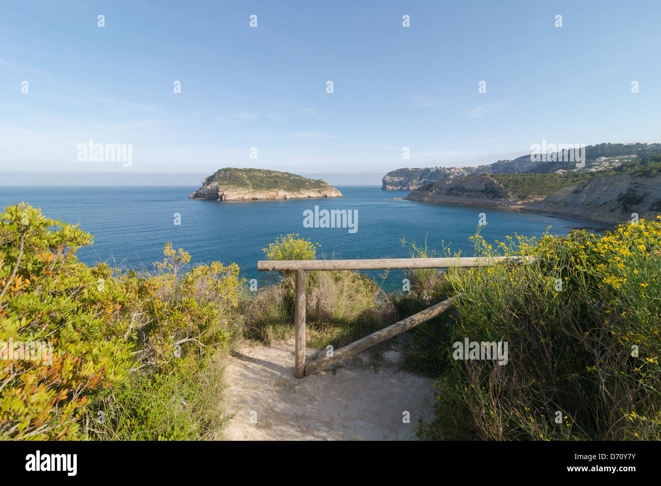 Viewpooint Senic sur le spectaculaire littoral près de Javea, Costa Blanca Banque D'Images