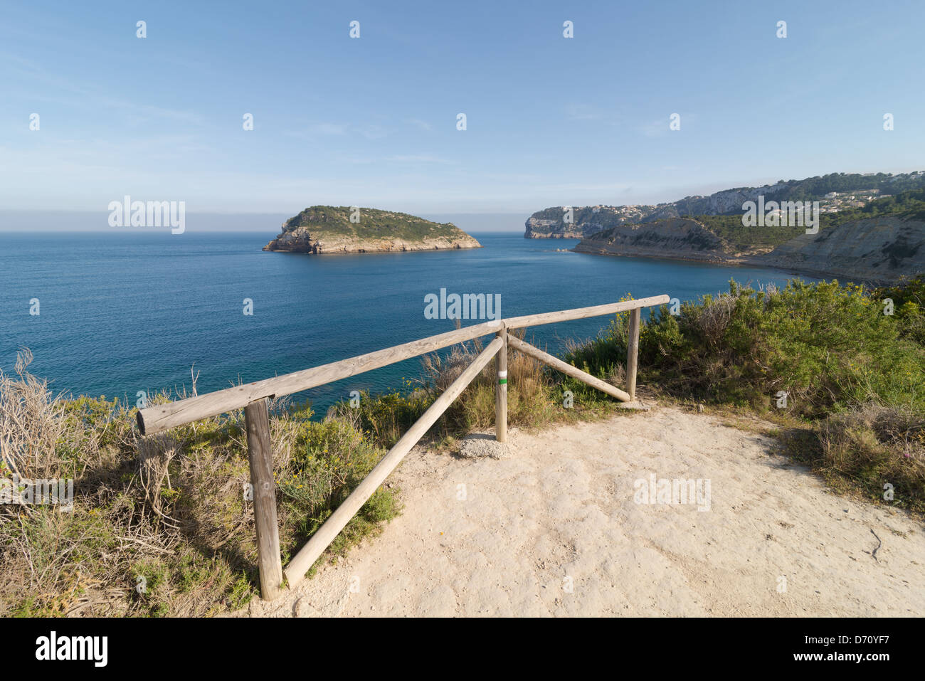 Viewpooint Senic sur le spectaculaire littoral près de Javea, Costa Blanca Banque D'Images