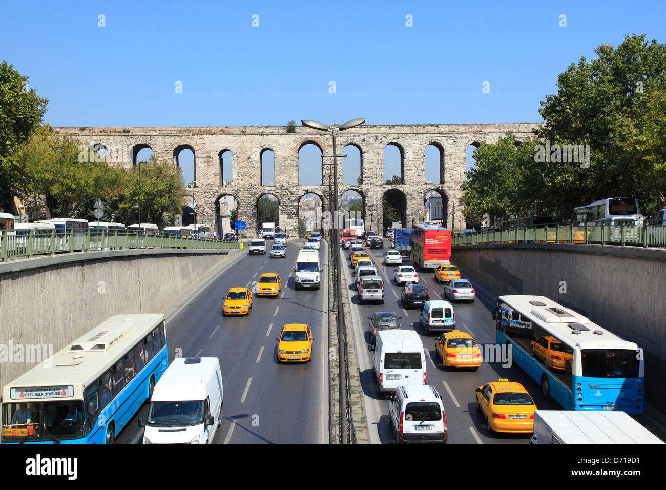 Aqueduc de Valens, Istanbul, Turquie Banque D'Images