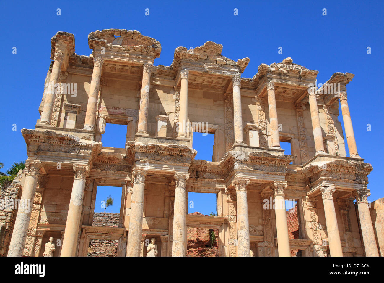 Bibliothèque de Celsus à Éphèse, Selcuk, Izmir, Turquie Banque D'Images