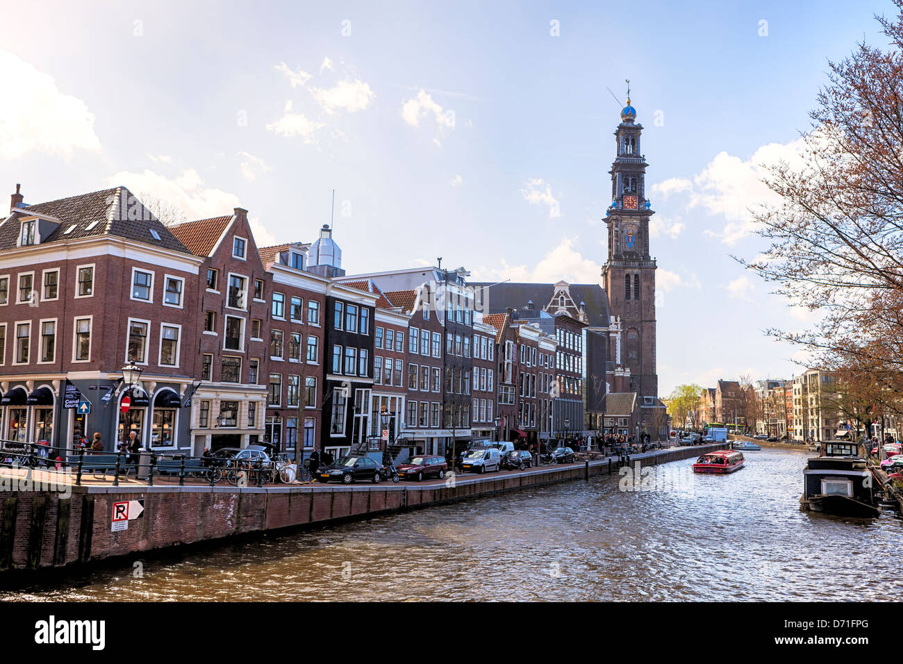 Prinsengracht, Amsterdam, la maison d'Anne Frank, Nordholland, Niederlande Banque D'Images