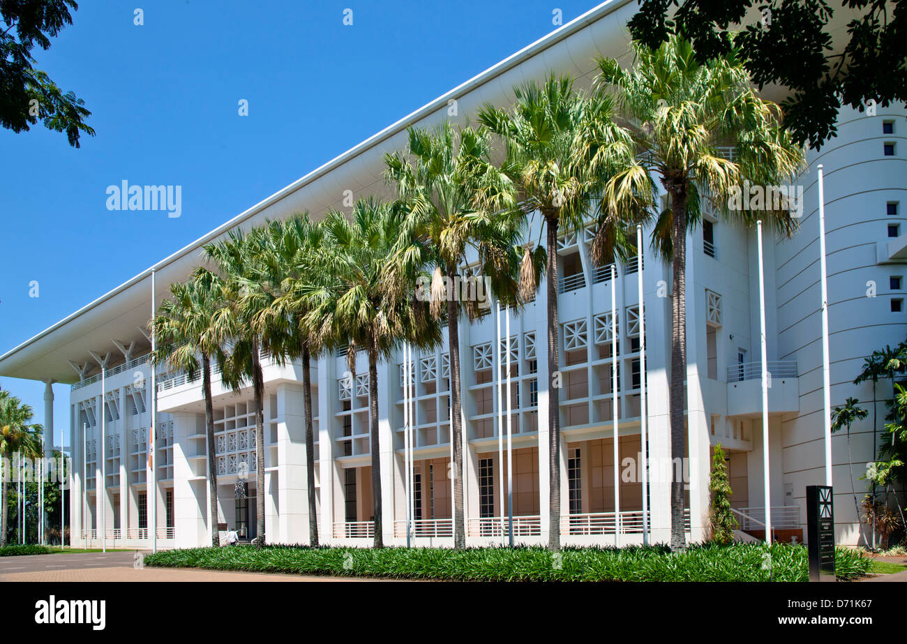 L'Australie, Territoire du Nord, Darwin, vue sur le territoire du Nord post moderne de la Maison du Parlement Banque D'Images