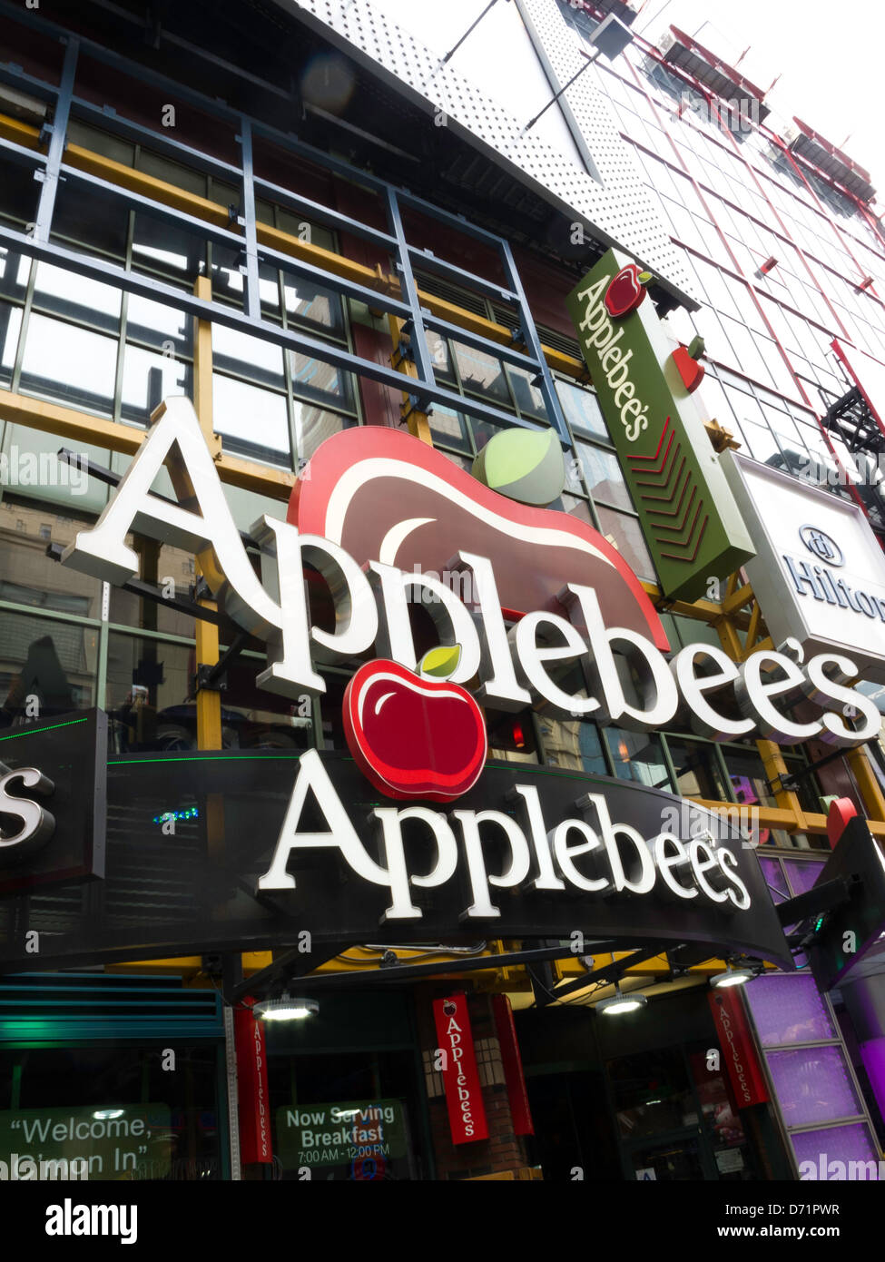 Applebee's Restaurant, Times Square, NYC Banque D'Images