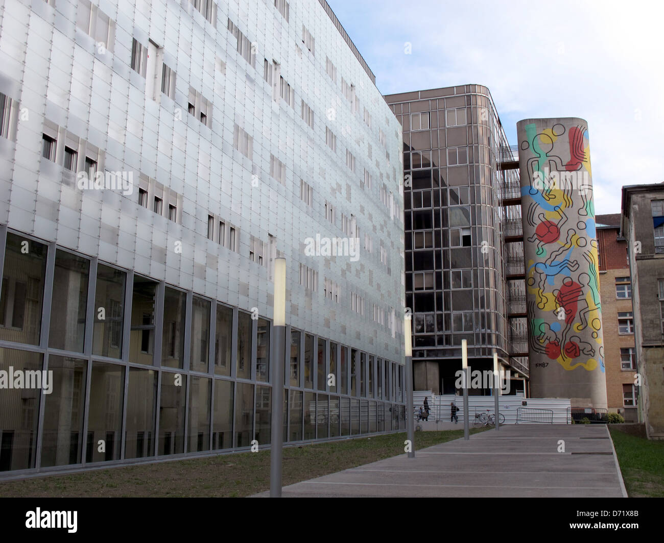 Keith Haring fresco, Neker-Enfants Malades Hospital,Université de Paris,France,premier hôpital pédiatrique dans le monde Banque D'Images