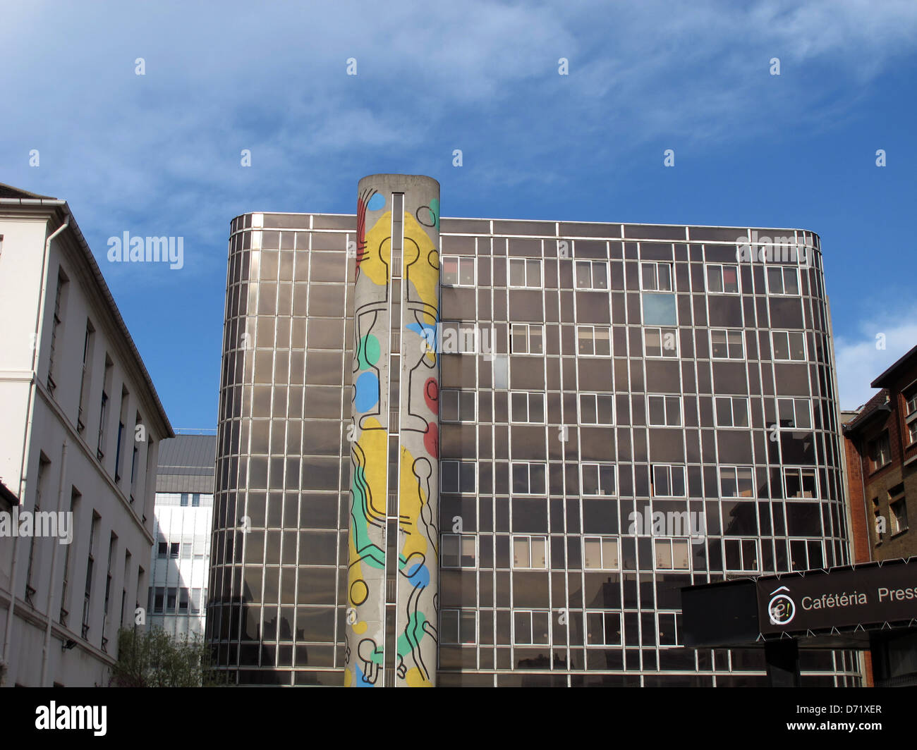 Keith Haring fresco, Neker-Enfants Malades Hospital,Université de Paris,France,premier hôpital pédiatrique dans le monde Banque D'Images