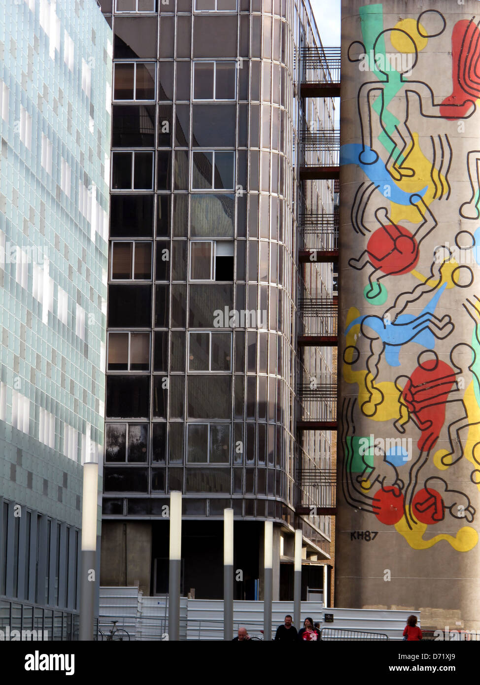 Keith Haring fresco, Neker-Enfants Malades Hospital,Université de Paris,France,premier hôpital pédiatrique dans le monde Banque D'Images