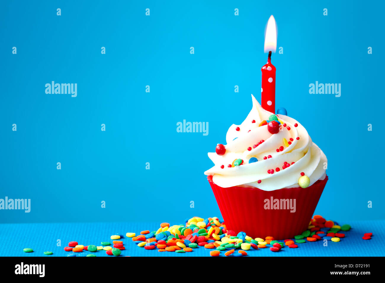 Birthday cupcake Banque D'Images