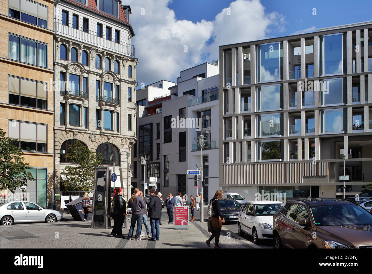 Berlin, Allemagne, anciens et nouveaux bâtiments à Hausvogteiplatz Banque D'Images