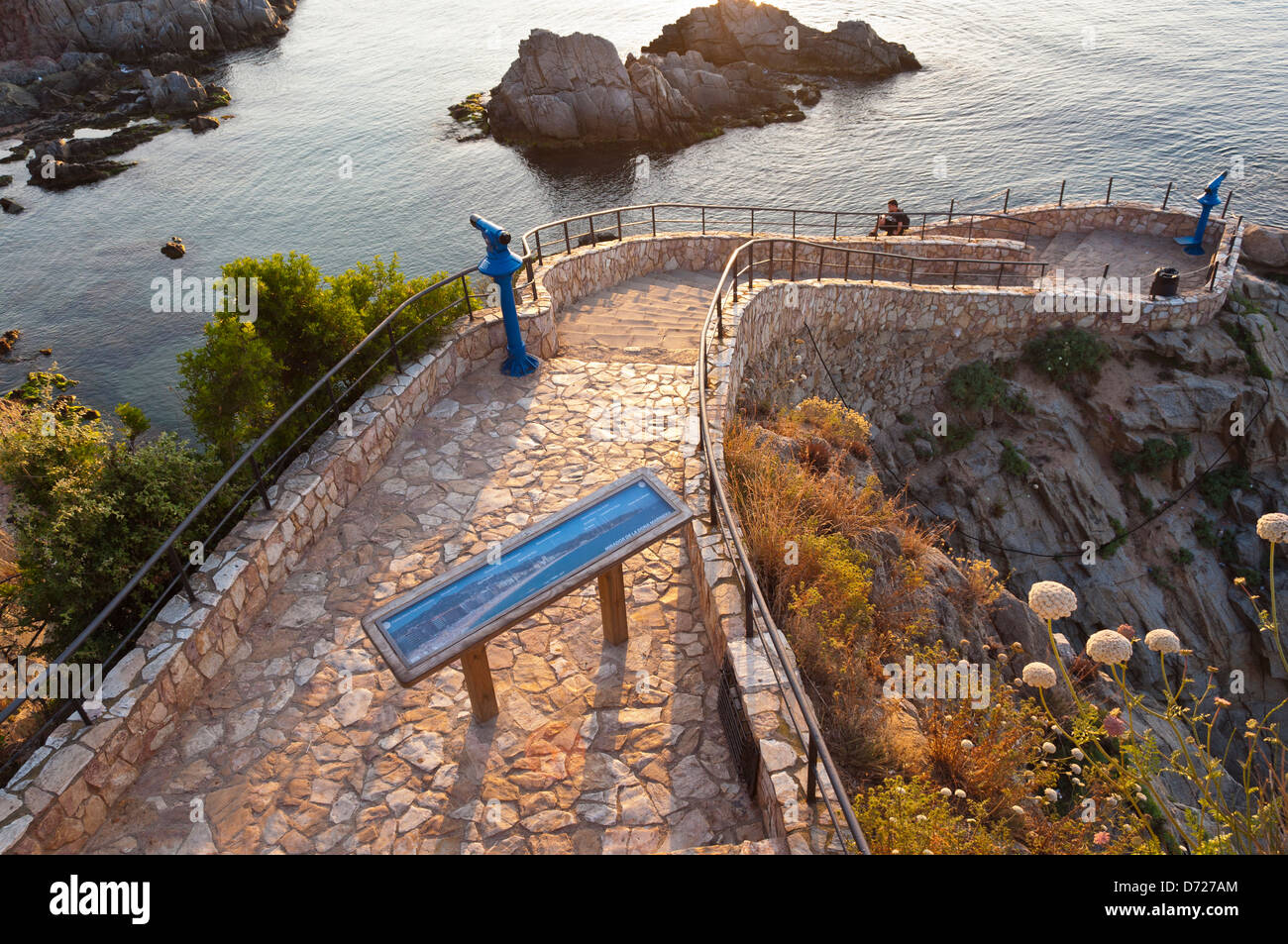 Cami de Ronda Costa catalana Lloret de Mar, Gérone, Catalogne, Espagne Banque D'Images
