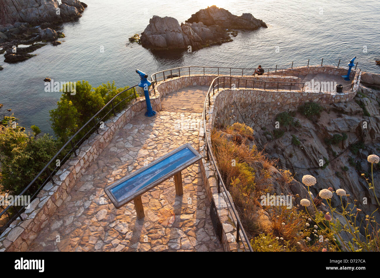 Cami de Ronda Costa catalana Lloret de Mar, Gérone, Catalogne, Espagne Banque D'Images