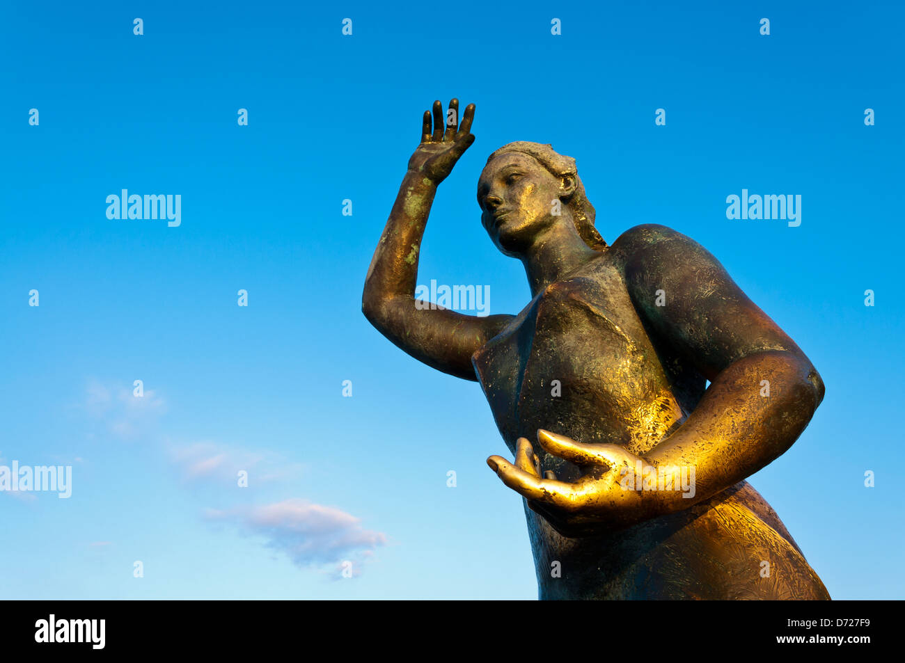 Monumento a la Mujer Marinera, Lloret de Mar, Gérone, Catalogne, Espagne Banque D'Images