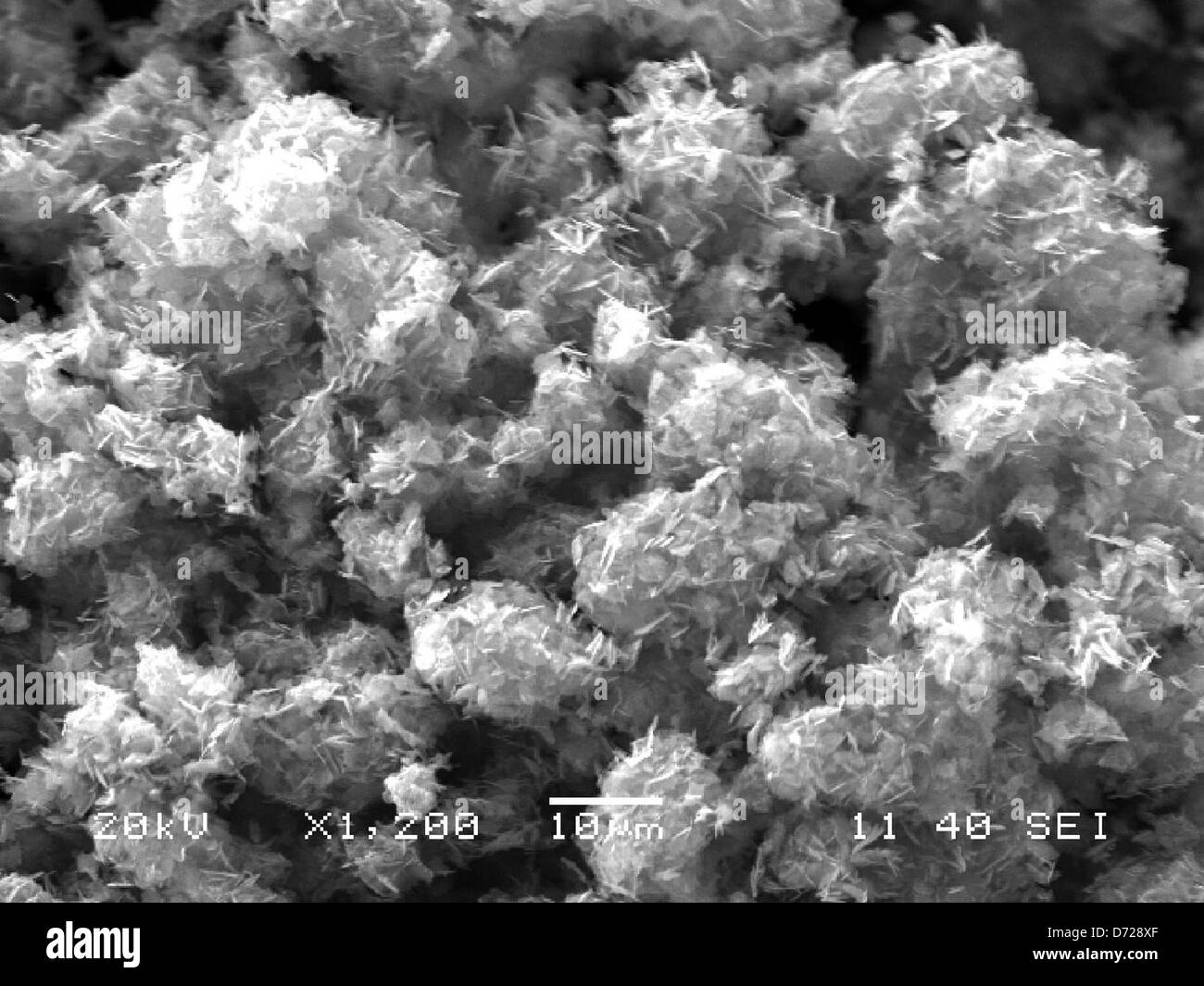 Phosphate de manganèse-lithium. Banque D'Images