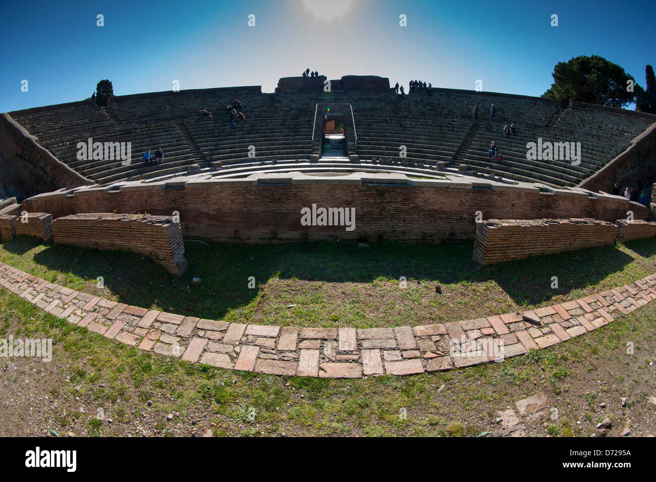 L'amphithéâtre à Ostia Antica Banque D'Images