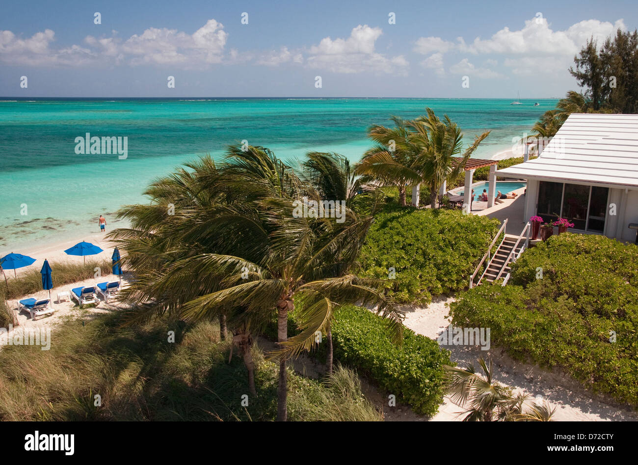 Hotel Resort à Providenciales, Turks & Caicos Banque D'Images