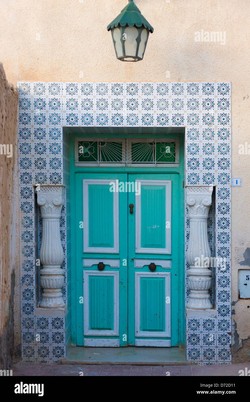 Maison traditionnelle dans la vieille médina, Tozeur, Tunisie Banque D'Images