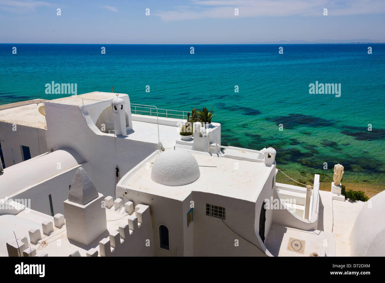 Villa Sur La Plage Hammamet Tunisie Banque Dimages Photo