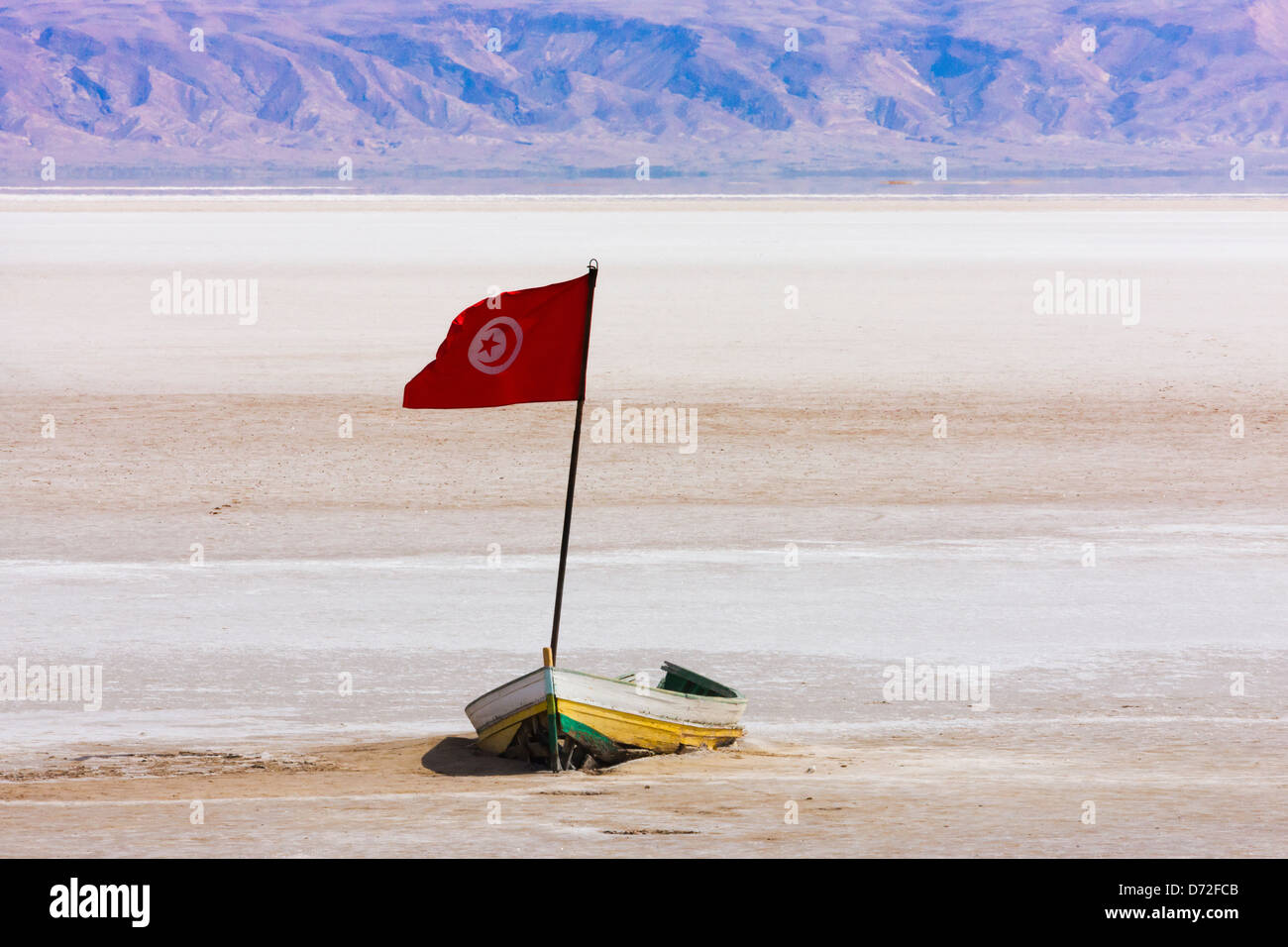 Chott el Jerid (lac Salé), près de Tozeur, Tunisie Banque D'Images