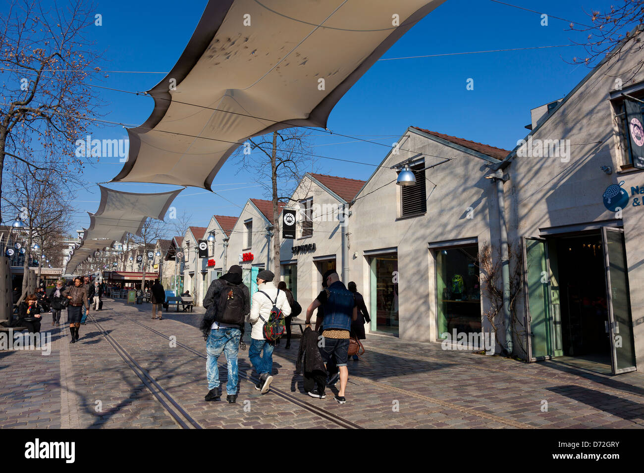 Bercy village, Paris, Ile de France, France Banque D'Images