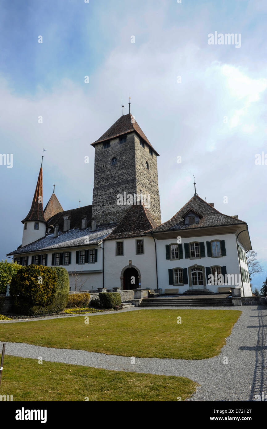 Le Château de Spiez, Suisse Banque D'Images