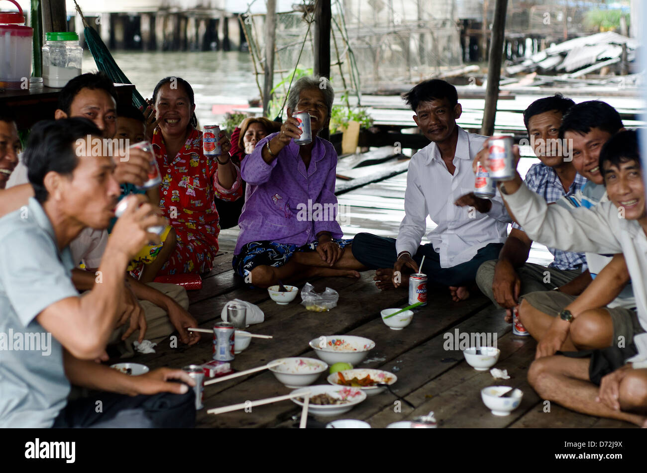 Célébration du nouvel an cambodgien, l'île de Koh Sdach Cambodge Banque D'Images