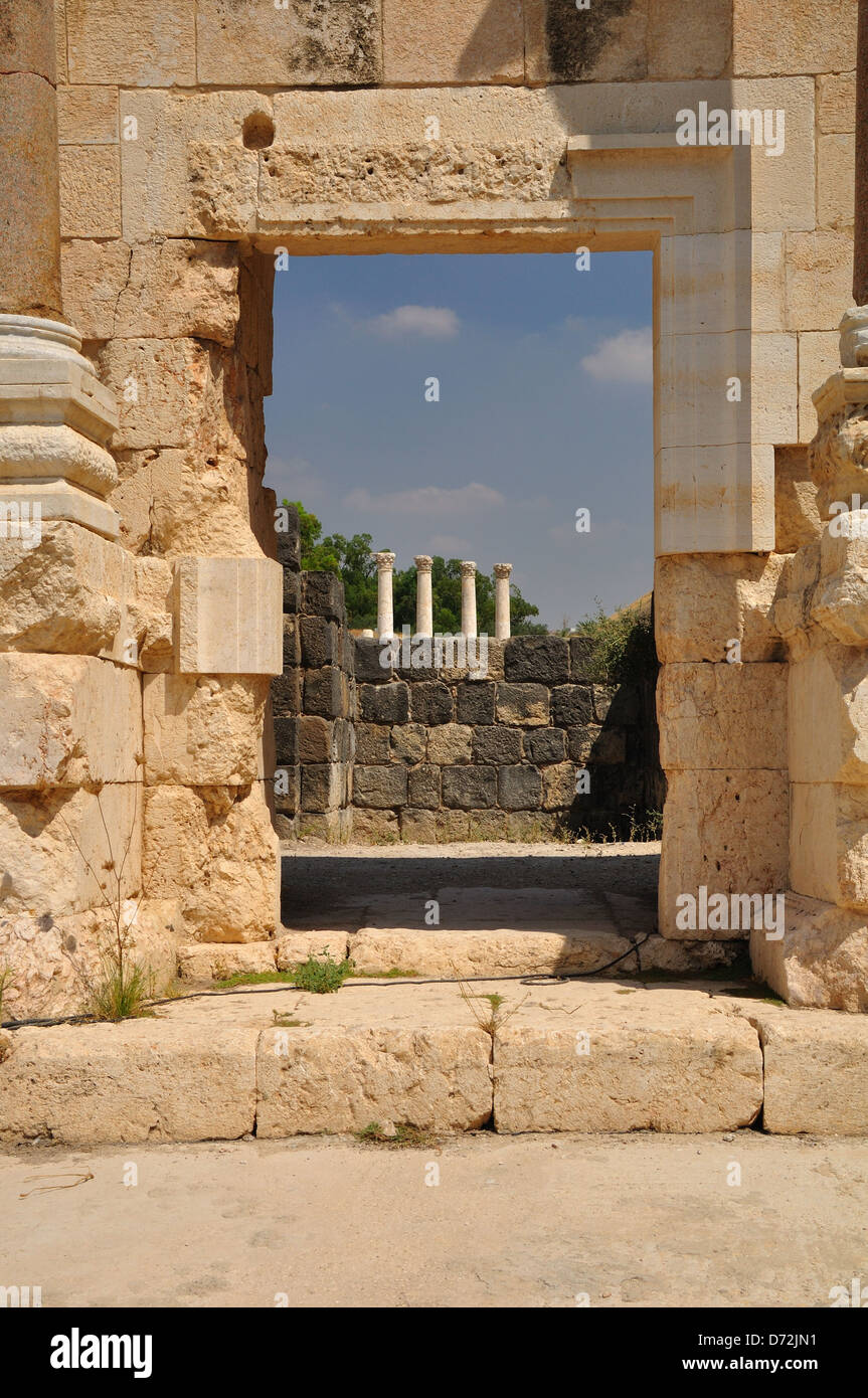 Ruines de la cité antique de Beit-Shean. Israël. Banque D'Images