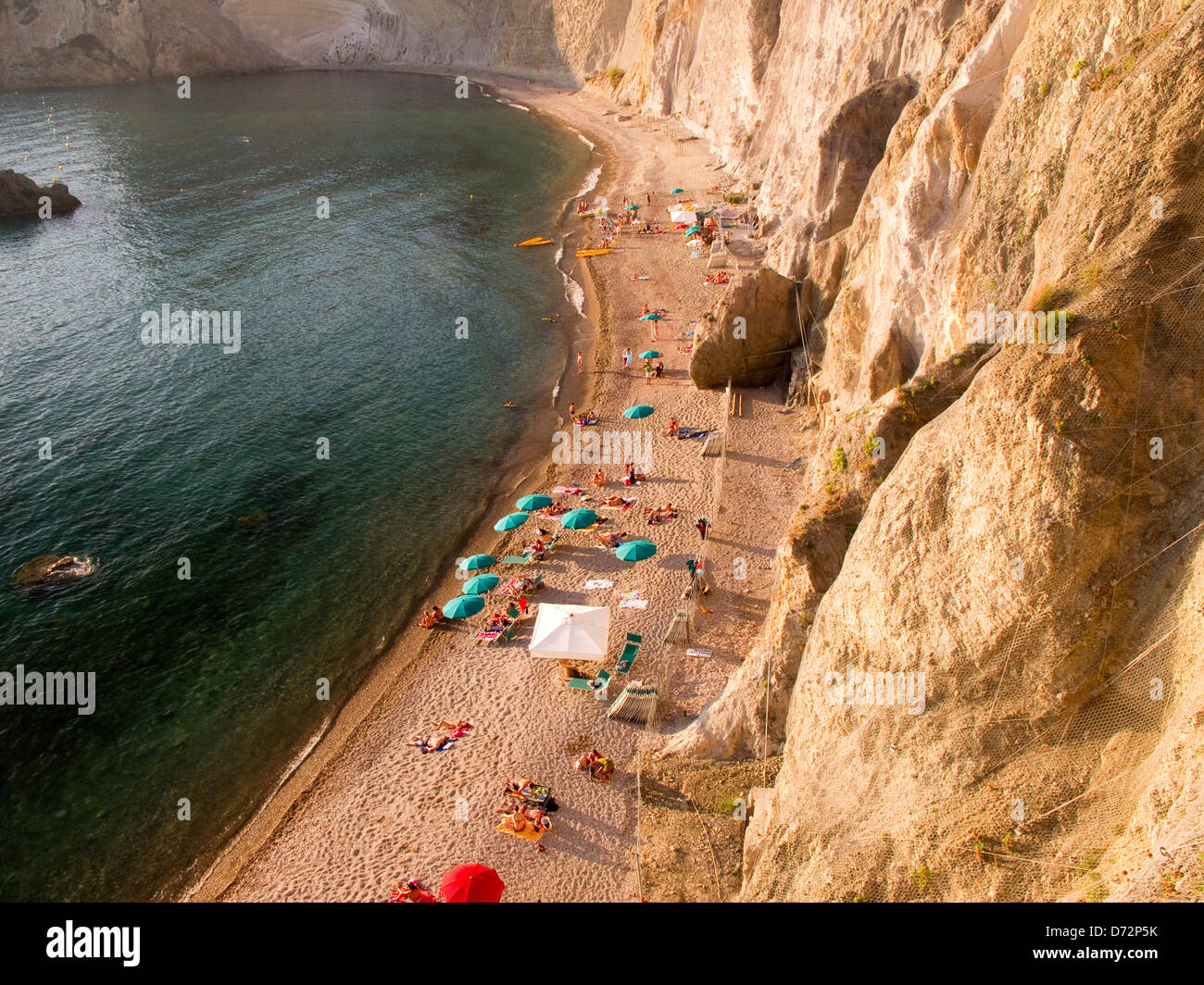 Vue aérienne de Chiaia di Luna Beach à Vetralla, Italie Banque D'Images